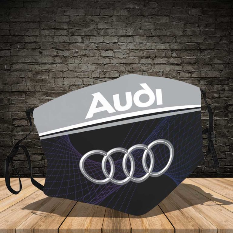 Audi face mask with carbon filter sheet