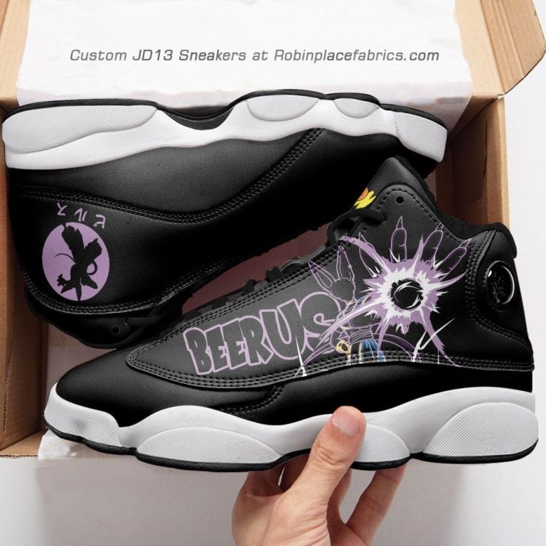 Beerus  jd 13 sneakers, dragon ball super custom shoes