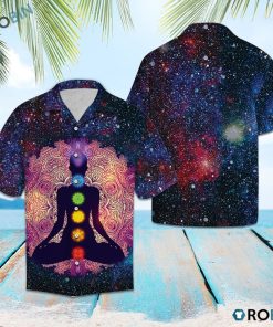 Chakra Mandala Yoga Hawaiian Shirt, Button-up T-shirt