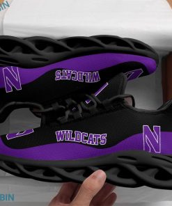 Custom Northwestern Wildcats Team Shoes, Clunky Sneakers Custom Northwestern Wildcats Team Shoes, Clunky Sneakers