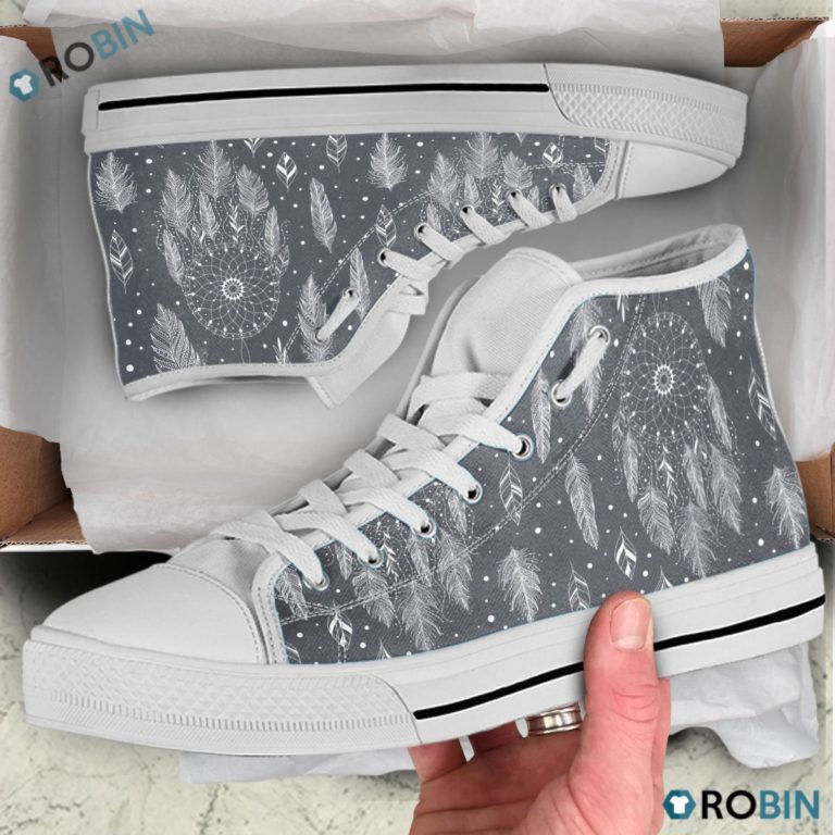 Dreamcatcher Native American Pattern High Top Shoes
