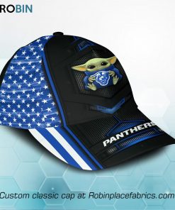 Baby Yoda Hug Georgia State Panthers 3D Printed Cap, Hat