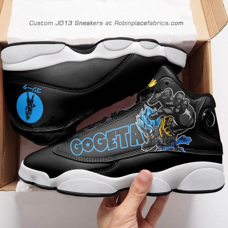 Gogeta  jd 13 sneakers, dragon ball super custom shoes