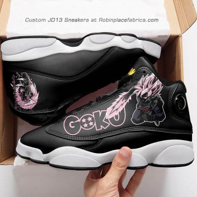 Goku black rose  jd 13 sneakers, dragon ball super custom shoes