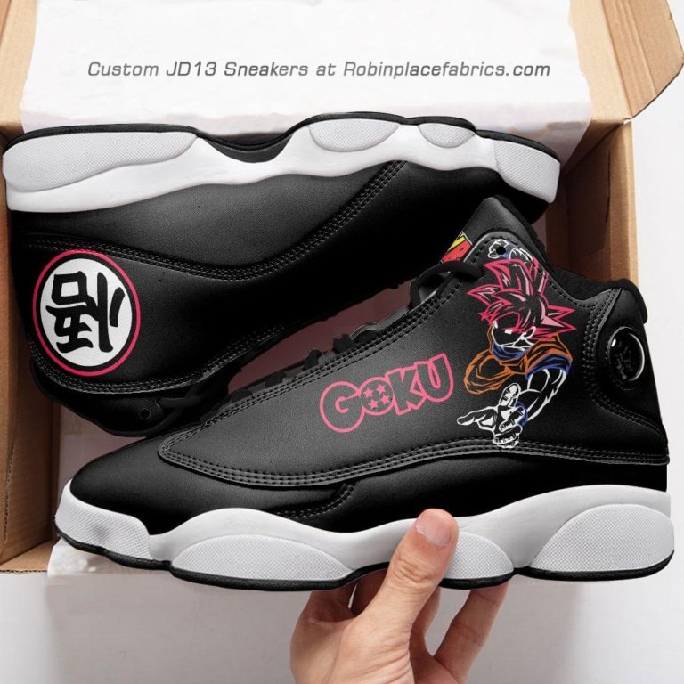 Goku god  jd 13 sneakers, dragon ball z custom shoes