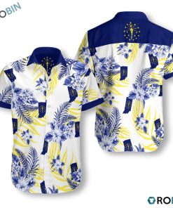 Indiana Proud Hawaiian Shirt, Button-up T-shirt