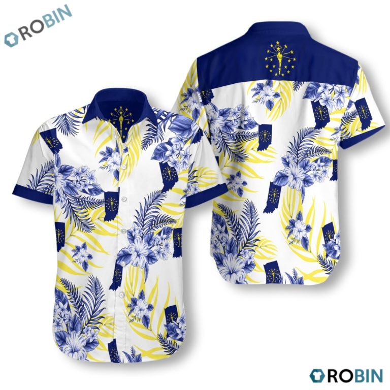 Indiana Proud Hawaiian Shirt, Button-up T-shirt