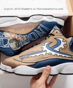 Inosuke uniform  jd 13 sneakers, demon slayer custom shoes