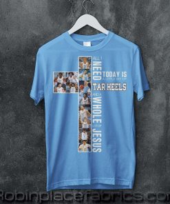 jesus christ and north carolina tarheel t shirt