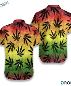 Marijuana Leaf Rasta Hawaiian Shirt Marijuana Leaf Rasta Hawaiian Shirt