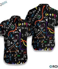 Math Teacher Seamless Pattern Hawaiian Shirt