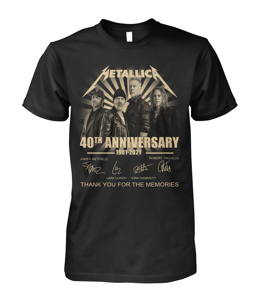 Metallica 40th Anniversary Thank You For The Memories T Shirt ...
