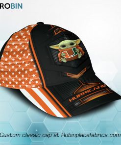 Baby Yoda Hug Miami Hurricanes All Over Print Classic Cap