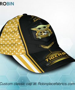 Baby Yoda Hug Missouri Tigers 3D Printed Cap, Hat