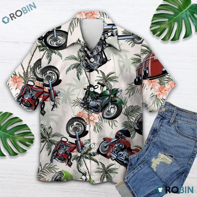 Motorbike Tropical Vintage Hawaiian Shirt