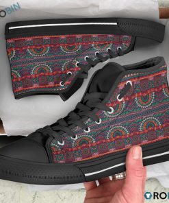 Native America Pattern High Top Shoes