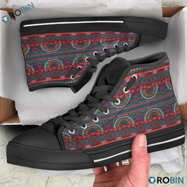 Native America Pattern High Top Shoes