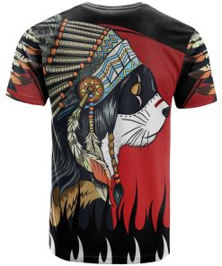 Native American – Cat Headdress 3D All Over Print T-Shirt