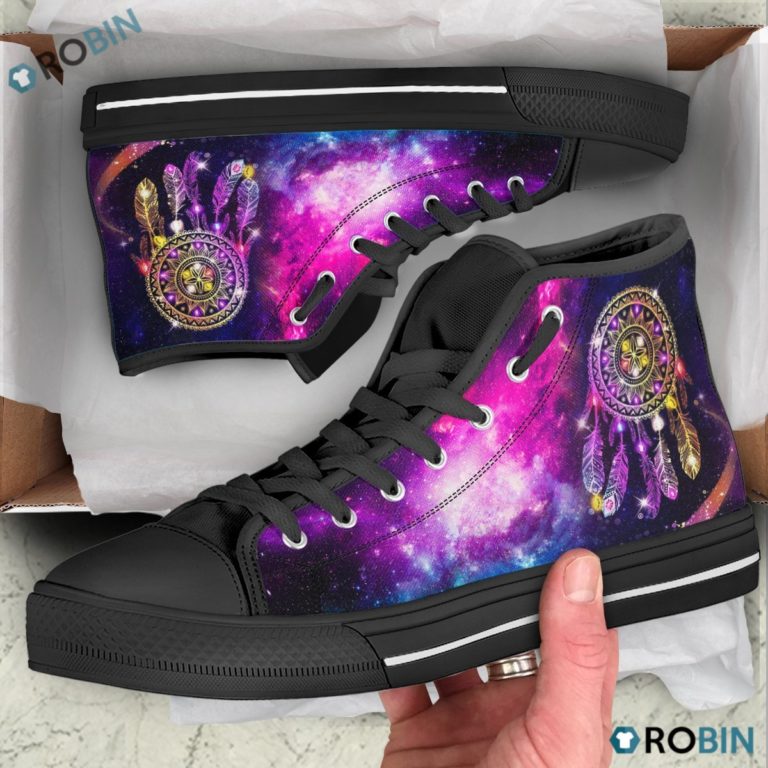 Native American Dreamcatcher Galaxy Purple Style High Top Shoes