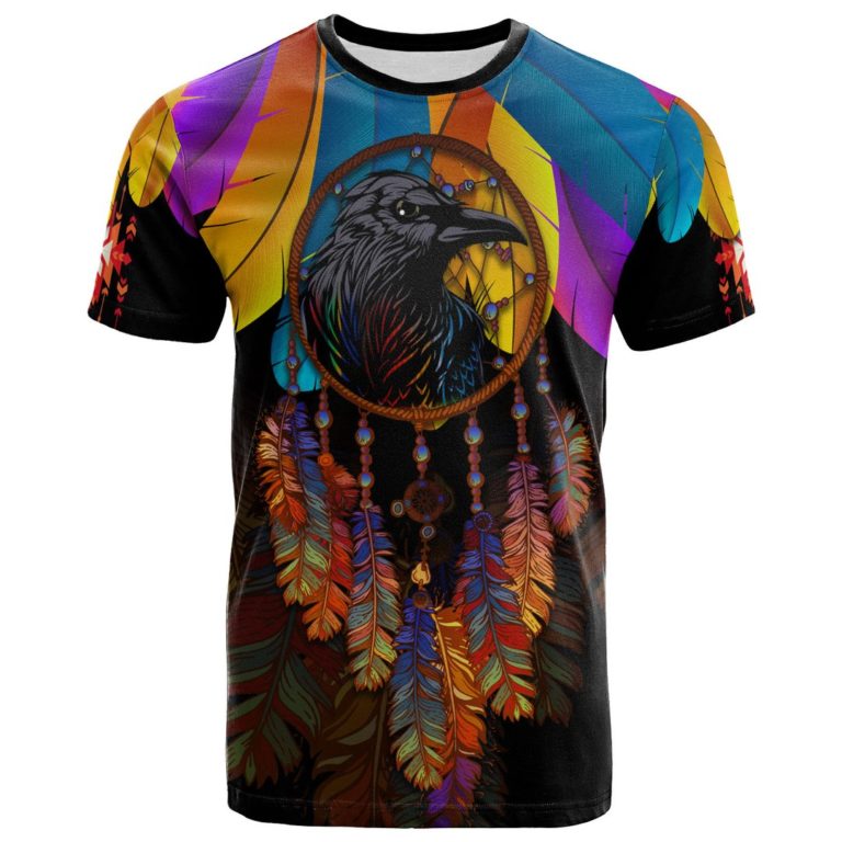 Native American – Dreamcatcher Raven 3D All Over Print T-Shirt