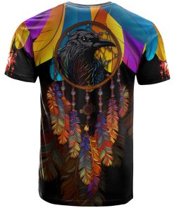 Native American – Dreamcatcher Raven 3D All Over Print T-Shirt