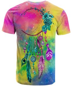 Native American – Dreamcatcher Trippy Galaxy Style 3D All Over Print T-Shirt