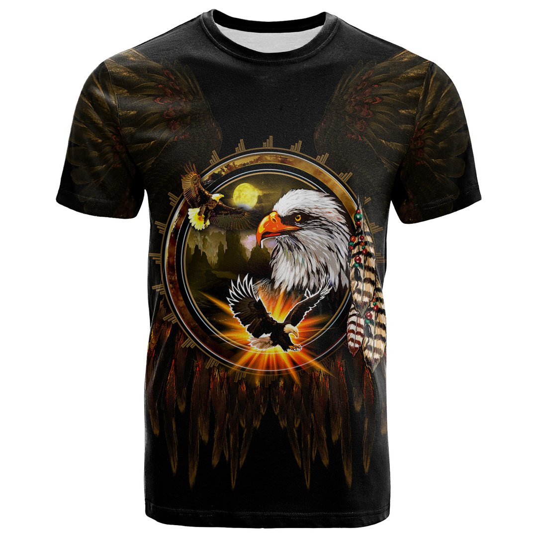 Native American - Eagle Wings 3D All Over Print T-Shirt - RobinPlaceFabrics