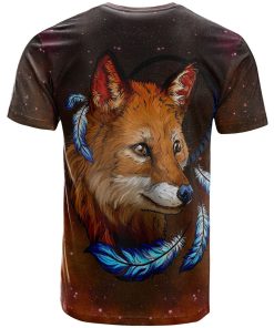 Native American – Fox Drawing 3D All Over Print T-Shirt
