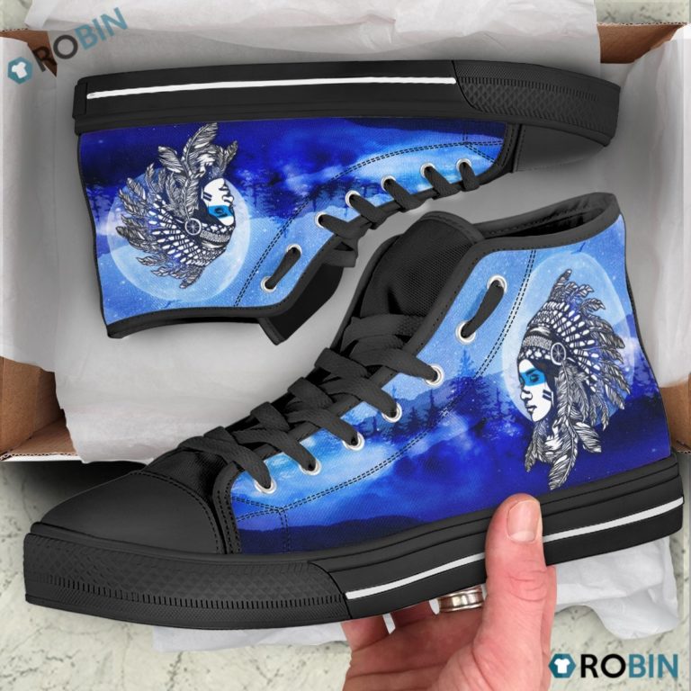 Native American Girl High Top Shoes