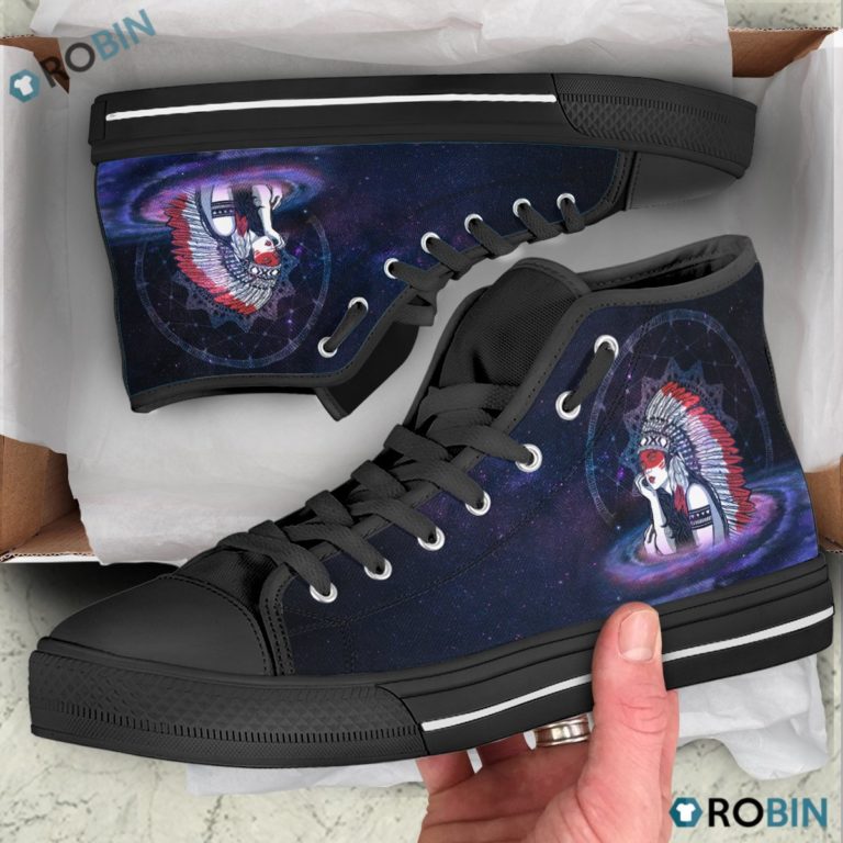 Native American Girl Styl High Top Shoes