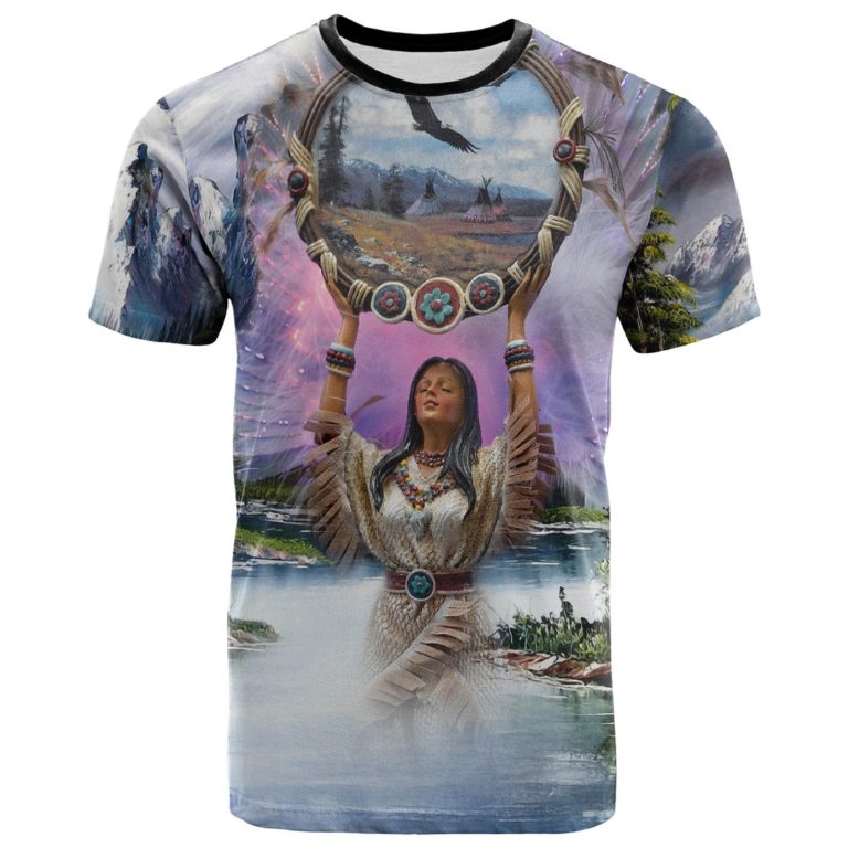 Native American Girls With Natural 3D All Over Print T-Shirt