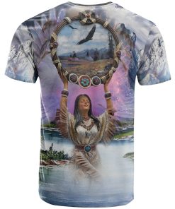 Native American Girls With Natural 3D All Over Print T-Shirt