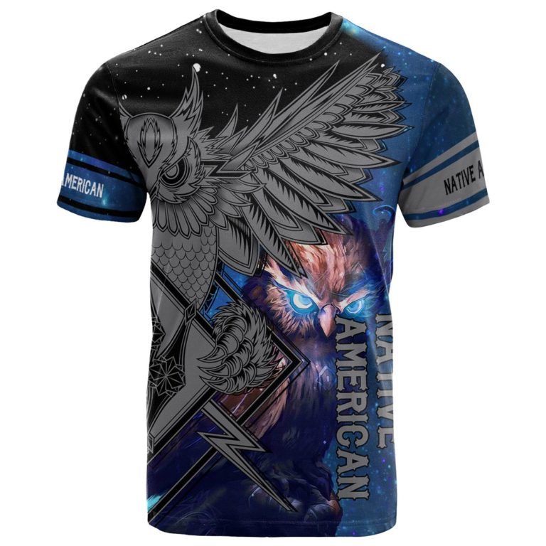 Native American – Great Horned Owl 3D All Over Print T-Shirt