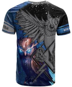 Native American – Great Horned Owl 3D All Over Print T-Shirt