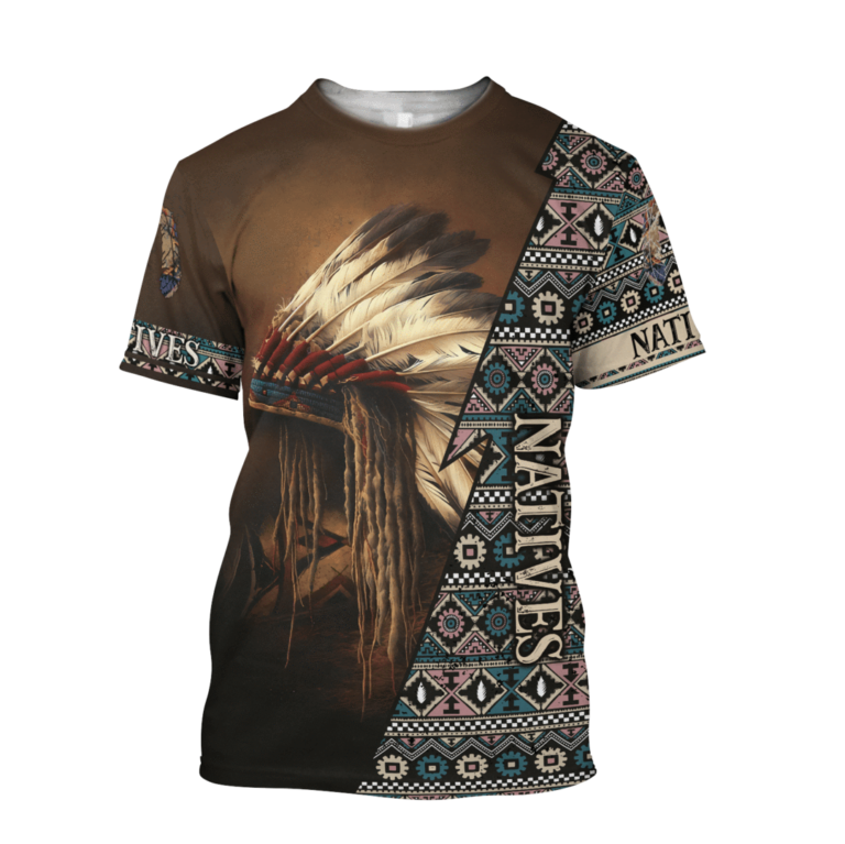 Native American Headdress 3D All Over Print T-Shirt