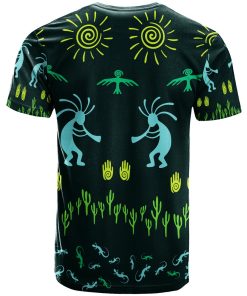 Native American – Kokopelli Green 3D All Over Print T-Shirt