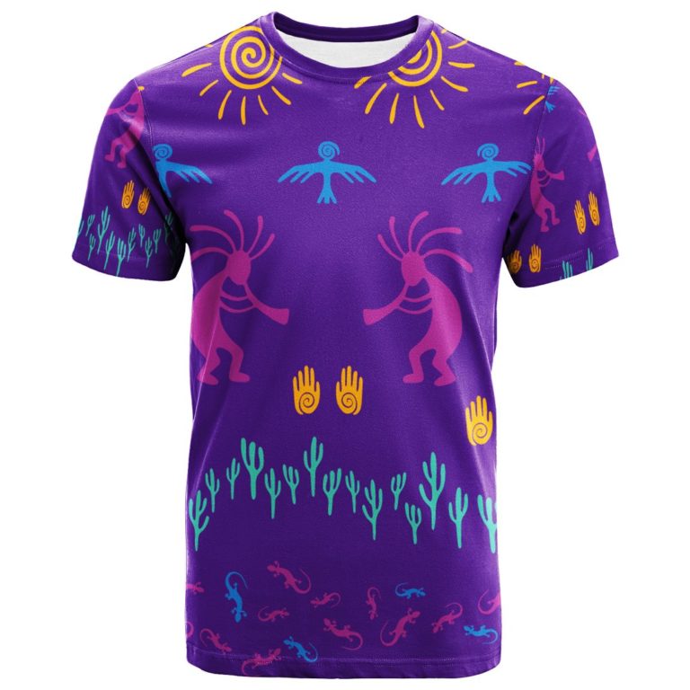 Native American – Kokopelli Purple 3D All Over Print T-Shirt