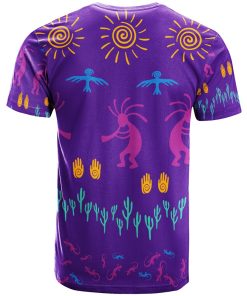 Native American – Kokopelli Purple 3D All Over Print T-Shirt Native American – Kokopelli Purple 3D All Over Print T-Shirt