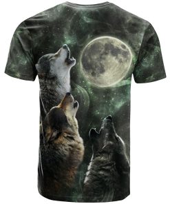 Native American – Moon Wolves 3D All Over Print T-Shirt