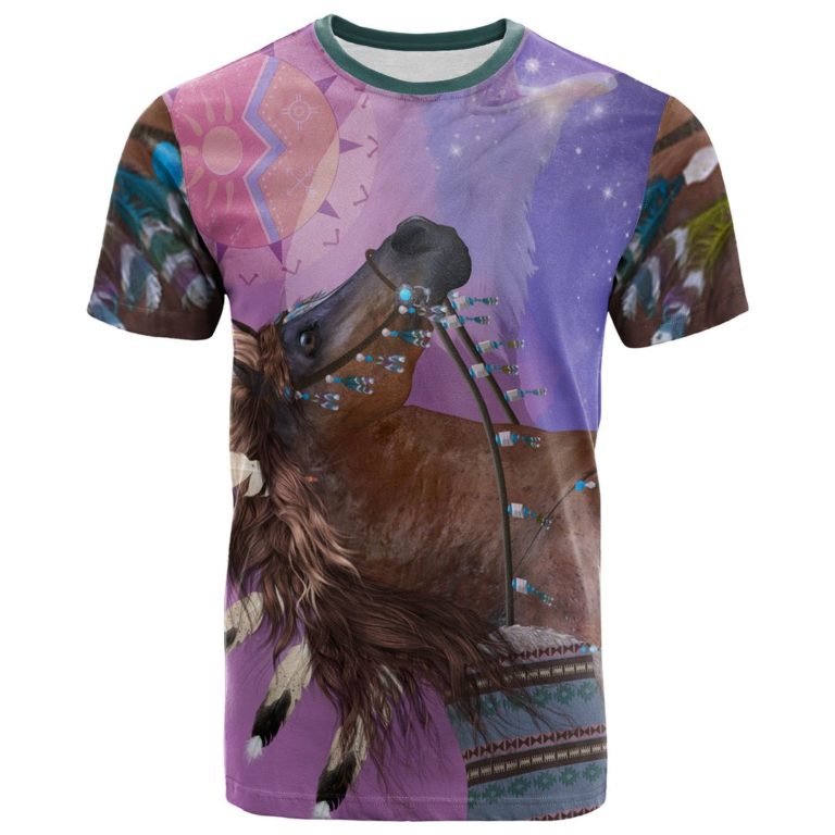 Native American – Native Horse And Eagle 3D All Over Print T-Shirt