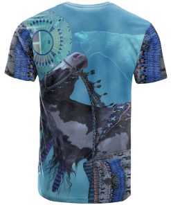 Native American – Native Horse And Wolf 3D All Over Print T-Shirt