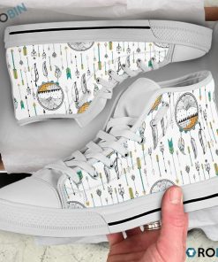 Native American Pattern Dreamcatcher High Top Shoes