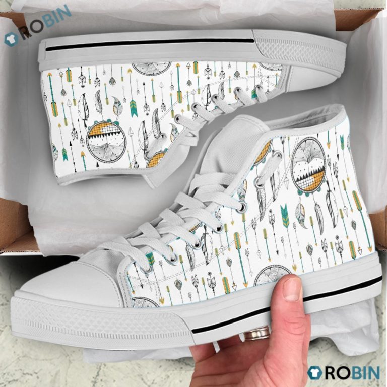 Native American Pattern Dreamcatcher High Top Shoes