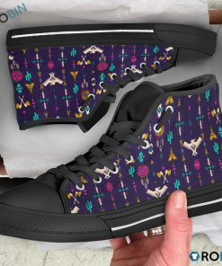 Native American Pattern High Top Shoes Native American Pattern High Top Shoes