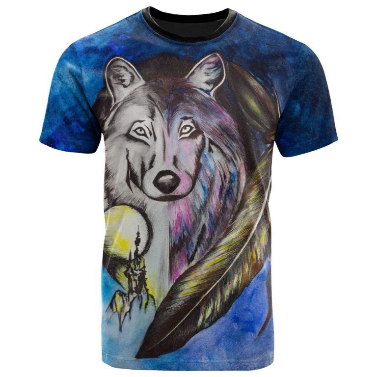 Native American Wolf 0308 3D All Over Print T-Shirt