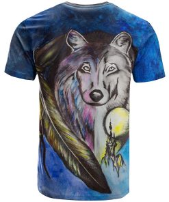 Native American Wolf 0308 3D All Over Print T-Shirt