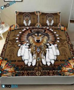 native-american-wolf-bedding-set