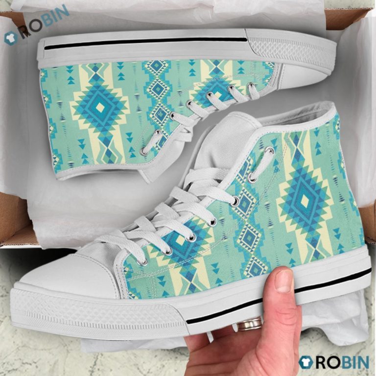 Native Pattern High Top Shoes
