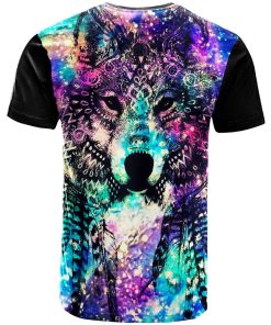 Native Wolf Water Color 3D All Over Print T-Shirt Native Wolf Water Color 3D All Over Print T-Shirt