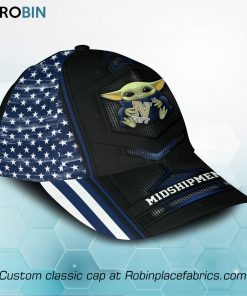 Baby Yoda Hug Navy Midshipmen Full Printed Cap, Hat